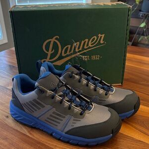 Danner Blue Gray Women’s Run Time Comp Safety Toe Oil Slip Resistant Shoe Size 9
